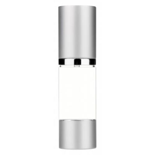 Silver Airless Treatment with Clear Body Pump Bottle By Skin Perfection 1 Oz 30 Ml Keep Bacteria & Contaminents Out of Your Diy Skin Care Creations or Use for Airline Travel