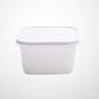 TOPBATHY Food Storage Containers Portable Square Crisper Food Draining Sealed Dryer Box for Kitchen Onion Ginger Garlic Fruit Vegetables (White)