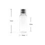 12Pcs Empty Refillable Clear Plastic Bottle -Portable Cosmetic Makeup Water Lotion Emulstion Face Cream Sample Storage Container Jar Pot With Screw-on Aluminum Lid size 20ml