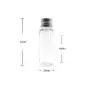 12er Set Leere Wiederbefüllbare Klare Plastikflasche - Tragbarer Kosmetik-Make-up-Wasser-Lotion-Emulsion-Gesichtskreismuschfabebehälter mit Schraubdeckel aus Aluminium 20ml