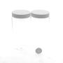White Tall Large Plastic Jars 6 Pack (16 oz)