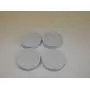 4 New 3 3/15" OD 2 15/16" ID White Glass Jar Metal Lid Food Grade Rubber Seal Replacement Top