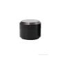 6PCS 5ml/0.2oz Empty Refill Black Plastic Double Layer Cosmetic Sample Jar Pots Eyshadow Packing Storage Container With Black Screw Lid for Travel Make Up Cream Lotion Nails Powder