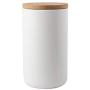 TOPBATHY Ceramic Jar Sealed Canister Food Storage Container with Wooden Lid for Loose Tea Coffee Bean Sugar Spice