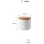 Sealed Canister Jar Home Kitchen Coffee Sugar Tea Storage Bottles Jars Kitchen Accessories Ceramic Sugar Cans with Lid,White S