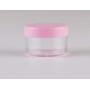 VASANA 24PCS 20g/0.68oz Empty Refill Clear Plastic Sample Cosmetic Jar Pots Eyshadow Packing Storage Container With Pink Screw Lid for Travel Make Up Cream Lotion Nails Powder Gems Beads Jewelry