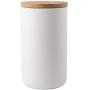 TNKML Ceramic Spice Jar Sugar Can Salter Kitchenware Spice Storage Tank With Bamboo Cover Spice Container Black