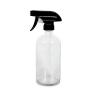 Vivaplex, 2, Large, 16 oz, Empty, Clear, Glass Spray Bottles with Black Trigger Sprayers and lids