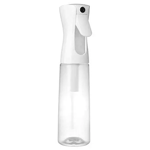 Pulvérisateur Continu pour Cheveux Ondulés, Brosse à Mists Infinie 360°, Vaporisateur Salon, Vaporisateur Barber, 360° Fine Mist, 10oz, Blanc