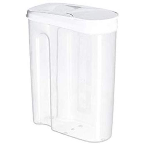 Poniu Sealed Storage Tank, Preservation Case, Grain Storage Container Box, Household Dry Dried Food Storage Holder for Sugar Flour Baking Supplies (White, L)
