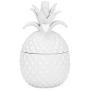 IMAX 53116 Bala Lidded Pineapple Shaped Ceramic Container ? Food Safe Fun Lidded Canister, Handcrafted Food Jar. Kitchenware Essentials