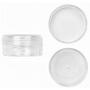 Palm Kloset Clear Round Plastic Tins Storage Containers screw Lids Jars 12 Set