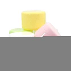 NANSHINE 30PCS Plastic Small Travel Containers with Inner Liner Leakproof Refillable Cosmetics Round Makeup Screw Cap Lid Makeup Jar for Scrubs, Salves, Lotions,Cream Gel Paste 10ml/g White
