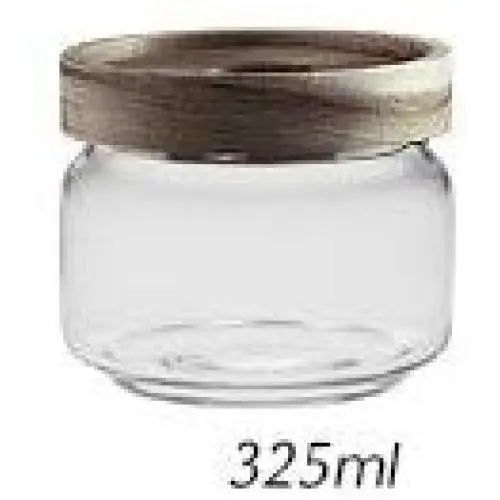 Glasbehälter mit Schraubverschluss von Balio, zum Trockenlagern von Tee, Getreide, Pasta, Kaffee, Süßigkeiten (Set von 2, 325 ml)