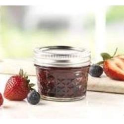 Glass Jelly Jars with Lids and Bands, 4-Ounce