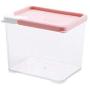 Food storage sets Kitchen Sealed Jar Plastic Food Storage Box Grain Dried Fruit Storage Jar Cookie Jar Storage,Pink 530ML