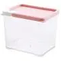 Ensemble de rangement alimentaire en verre et plastique, bocaux hermétiques pour grain, fruits secs, biscuitier, rangement, rose, 530ml Ensemble de rangement alimentaire en verre et plastique, bocaux hermétiques pour grain, fruits secs, biscuitier, rangement, rose, 530ml