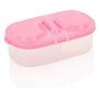 Meiyiu Food Storage Box Double Grids Kitchen Food Storage Box Cereal Container Kitchen Supplies Pink