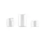 3er Set Weißer Leerer Tragbarer Mini Airless Pump Flasche Glasbehälter mit Bajonettverschluss für Kosmetik, Creme, Lotion, Emulsion, Reisezubehör (30ml/1oz)