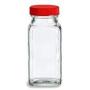 Nakpunar 6 oz Glass Spice Jar with Shaker Insert and Red Cap - 1 pcs