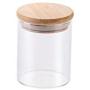 Yl Ly Bamboo Cover Transparent Glass Sealed Cans Kitchen Glass Bottle Household Food Candy Multi-Grain Jar Glass Jar 85150Mm_650Ml