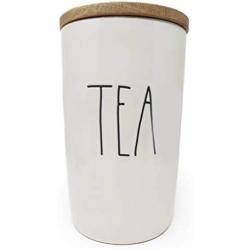 Rae Dunn by Magenta LL Large Letter Canister (TEA- MEDIUM- WOOD LID)