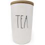 Rae Dunn by Magenta LL Large Letter Canister (TEA- MEDIUM- WOOD LID)