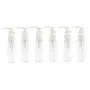 6PCS 30ML 1OZ Transparent Empty Plastic Pump Bottles with White Pump Head Shower Gel Shampoo Lotion Conditioner Storage Holder Refillable Portable Container Jar for Travel Home Use