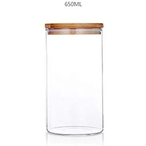 Glass Sealed Storage Jar Wide Mouth Tea Coffee Nuts Foods Storage Canisters with Bamboo Lid Kitchen Kavanoz Accessories JY Glass Sealed Storage Jar Wide Mouth Tea Coffee Nuts Foods Storage Canisters with Bamboo Lid Kitchen Kavanoz Accessories JY
