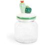 Excelsa Cactus Storage Jar, Green, 650 ml