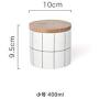 Round Plaid Sealed Ceramic Storage Jar For Spices Tea Coffee Can Tank Food Container Bottle With Lid For Kitchen Organizer,S