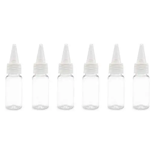 6 STÜCKE 15ml/0.5oz Leere Wiederbefüllbare Klare Kunststoff-Kappenflasche Behältnis für Make-up Kosmetik Proben Lagerung Tragbare Reiseflasche für Lotion, Ätherische Öle, Toner Flüssigkeit