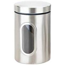 Stainless Steel Sealed Can Cereal Canister Storage Tank Kitchen Tool For Coffee Beans Tea Grains,As Shown