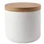 Pukido Nordic Style Sealed Ceramic Storage Jar Spices Tank Container for Food Coarse Cereals with Lid Bottle Coffee Tea Caddy Kitchen - (Color: White S)
