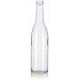 12 oz Clear Glass Vintage Bottle with Silver Aluminum Cap (4 pack) + Labels for Sauce, Dressings, Syrup, and Marinades