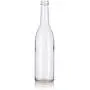12 oz Klar Glas Vintage Flasche mit Silber Aluminium Verschluss (12er Pack) + Etiketten für Soßen, Dressings, Sirup und Marinaden