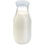 Premium Vials, 11 Oz Glass Milk Bottle Set of 12 - Includes Reusable White Lids and Straws