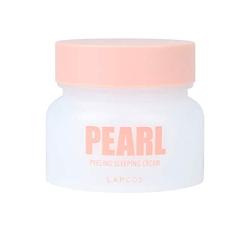 LAPCOS Pearl Peeling Sleeping Cream (Jar, 3.38 Fl Oz) Korean Moisturizing Face Cream with AHA - Exfoliating Night Cream Mask to Brighten Complexion & Even Skin Tone