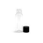 12Pcs Reusable Empty Plastic Face Cream Cosmetic Emulsion Hand Lotion Bottles Container Vial Pot Jar Case with Black Flip Lid (30ML/1OZ)