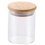 Bamboo Cover Transparent Glass Sealed Cans Kitchen Mason Bottle Household Food Containers Candy Multi Grain Jar,450ml