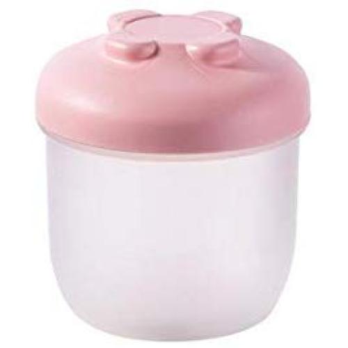 HOMELUNY Set of 4 Airtight Plastic Food Jars Kitchen Food Storage Containers Food Storage Box Cereal Storage Container for Candy, Cookie, Rice, Sugar,Flour,Snacks Clear Pink Lid Small