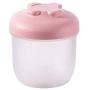 HOMELUNY Set of 4 Airtight Plastic Food Jars Kitchen Food Storage Containers Food Storage Box Cereal Storage Container for Candy, Cookie, Rice, Sugar,Flour,Snacks Clear Pink Lid Small