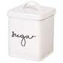 Cypress Home White Steel Kitchen Canisters, Set of 5