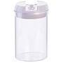 Transparent Plastic Jars, Food Storage canisters with lid Versatile Durable Box Preserving Tank Pack of 2-B 750mlx2