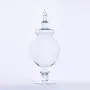 Glasbehälter & Gläser | Neue transparente Glas-Konfektbehälter für Hotel Hochzeit Dessert Lagerung Tischdeko Streifen Deckel Tank | von HUDITOOLS | 1 Stück