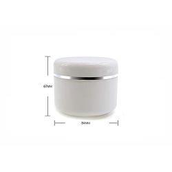 6Pcs 250Ml/8 oz White Empty Plastic Cosmetic Containers With Round Lid For Face Cream DIY Body Scrub Mask Lotion Storage Jar Pot Case