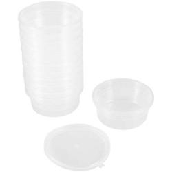 Toyvian 50pcs 20g Slime Storage Containers Plastic Small Cup with Cover