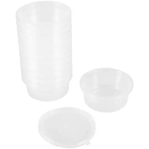 Toyvian 50pcs 20g Slime Storage Containers Plastic Small Cup with Cover