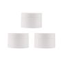 3PCS (50ML/1.7OZ) Shiny White Empty Plastic Boxes with Screw Cap Protable Travel Refillable Container Jar Facial Cream Face Eye Essence Hair Film Candy Honey Holder Trial Sample Case