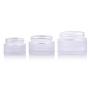 2PCS Round Glass Empty Cosmetic Bottles Jar Pot Containers Vials Case Box For Make Up Face Cream Lotion Eye Shadow Sample Nail Powder Salve Ointment(50ML /1.7oz)
